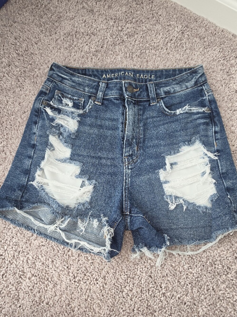 American Eagle Outfitters Distressed Blue Denim Women’s Shorts